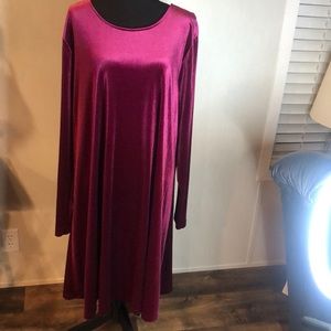 Burgundy Jewel tone velvet dress